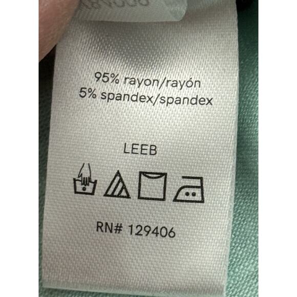 Venus Mint Green Lace Scoop Neck Embroidered Sleeveless Tank Top Size L - Picture 6 of 7